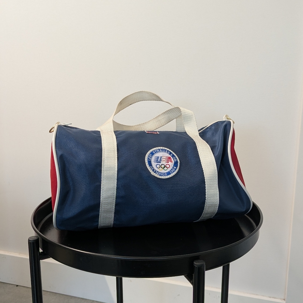 Vintage 1984 LA Olympics Levi‎ Strauss Gym Duffel Bag Retro Travel Bag